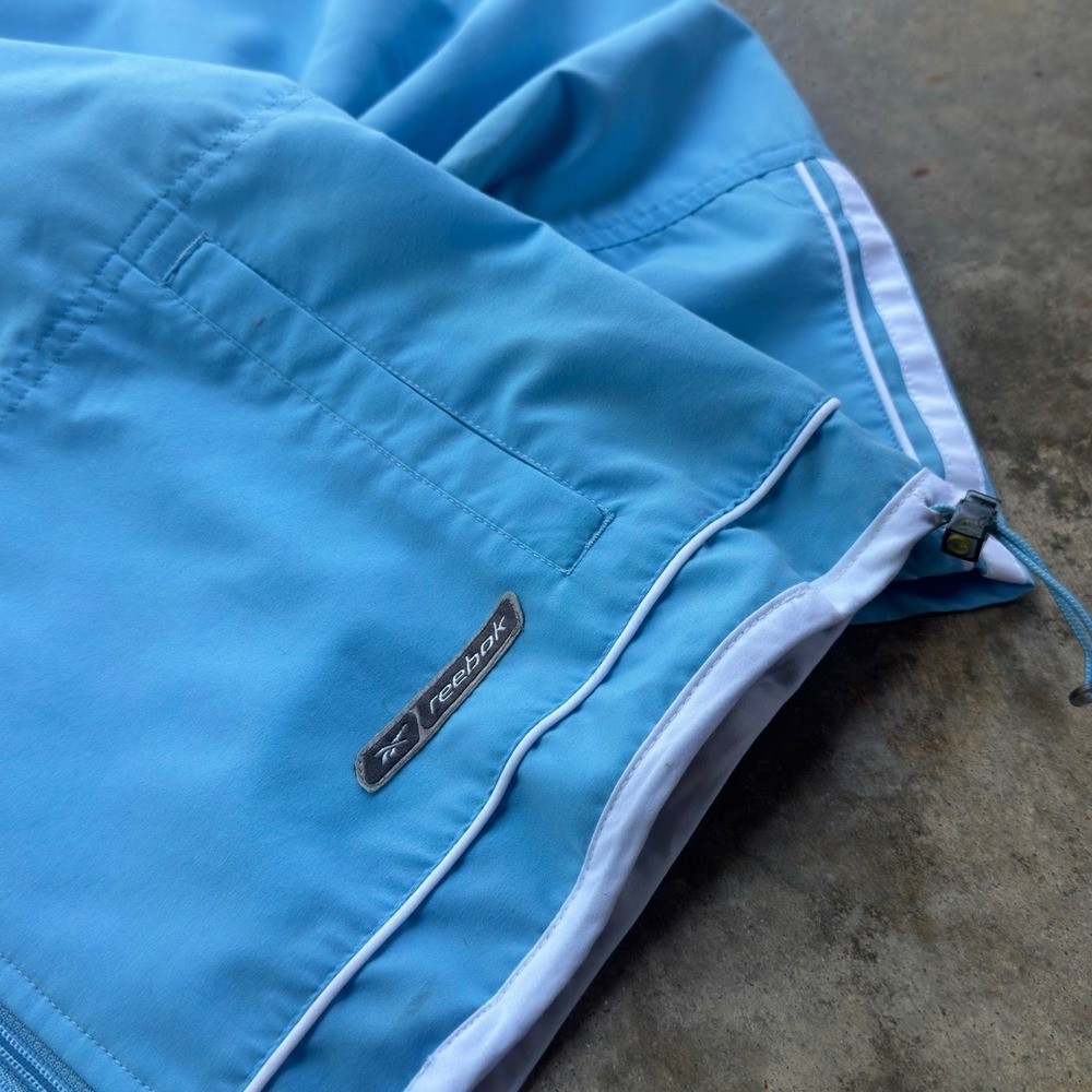 Vintage Y2K Reebok Windbreaker Jacket Gorpcore Sporty Sky Blue Womens M f7 - Picture 3 of 8